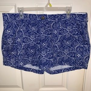 Blue pattern shorts